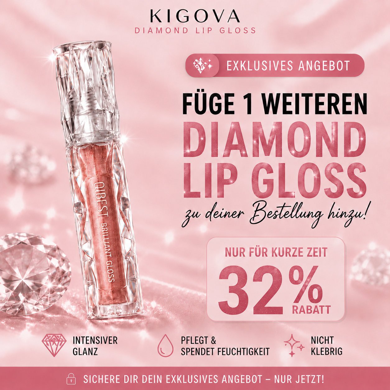 Kigova Diamond Lip Gloss – 1 Stück