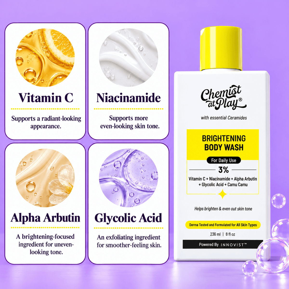 kigova™ Brightening Body Wash | For Dark Spots, Dullness & Uneven-Looking Skin
