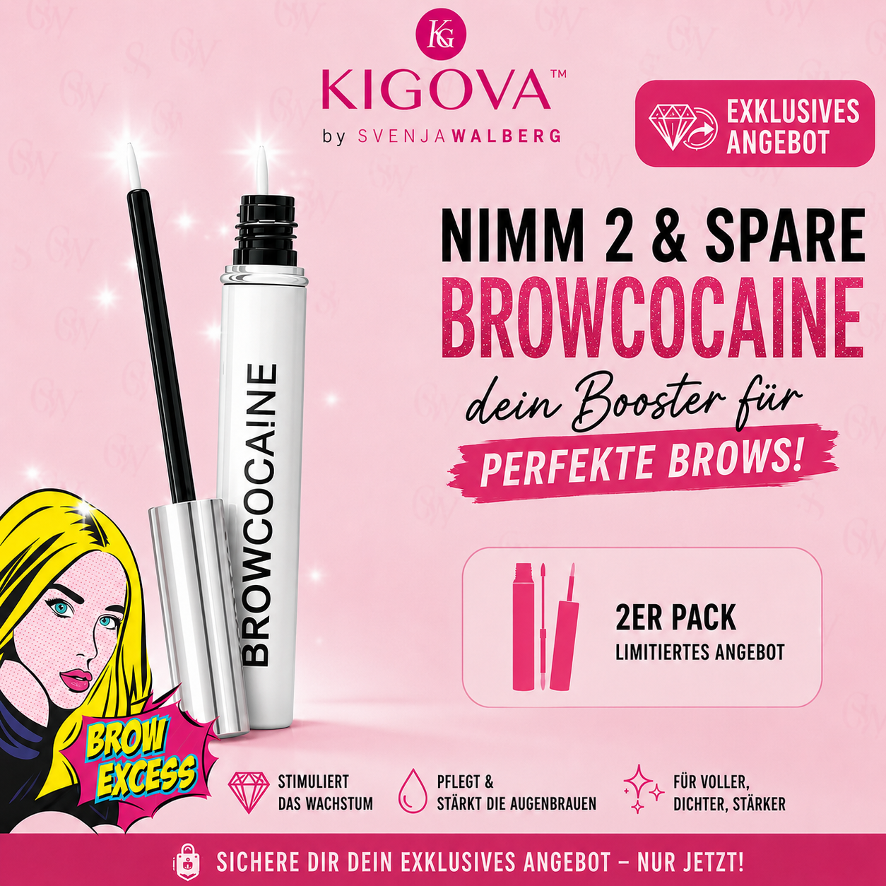 Kigova 2-in-1 Brauen- & Wimpernserum – 1 Stück