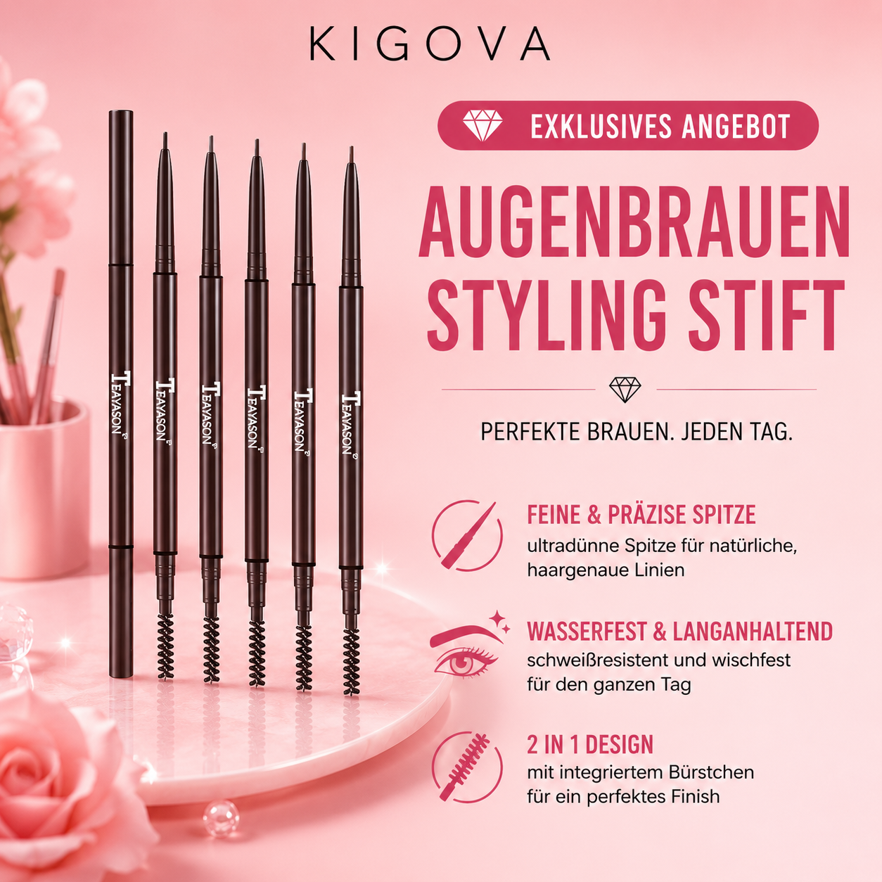 Kigova Präzisions-Augenbrauenstift