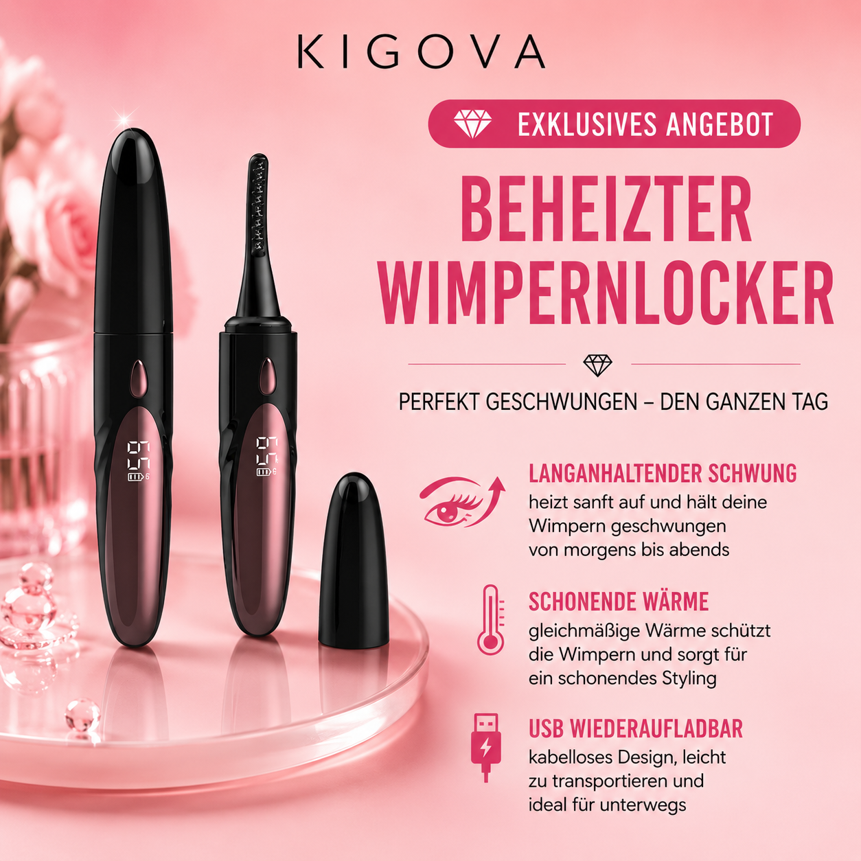 Kigova Beheizter Wimpernformer