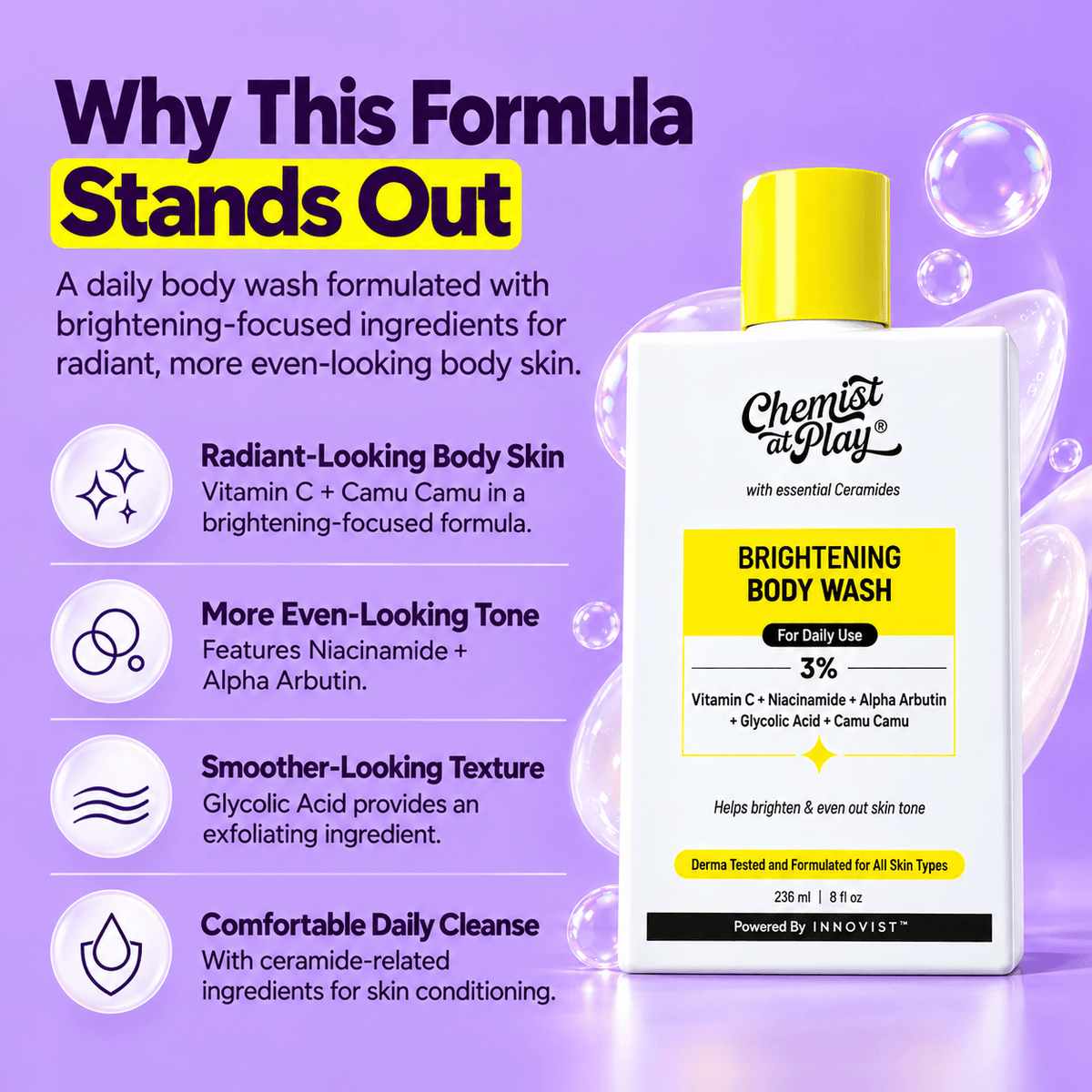 kigova™ Brightening Body Wash | For Dark Spots, Dullness & Uneven-Looking Skin