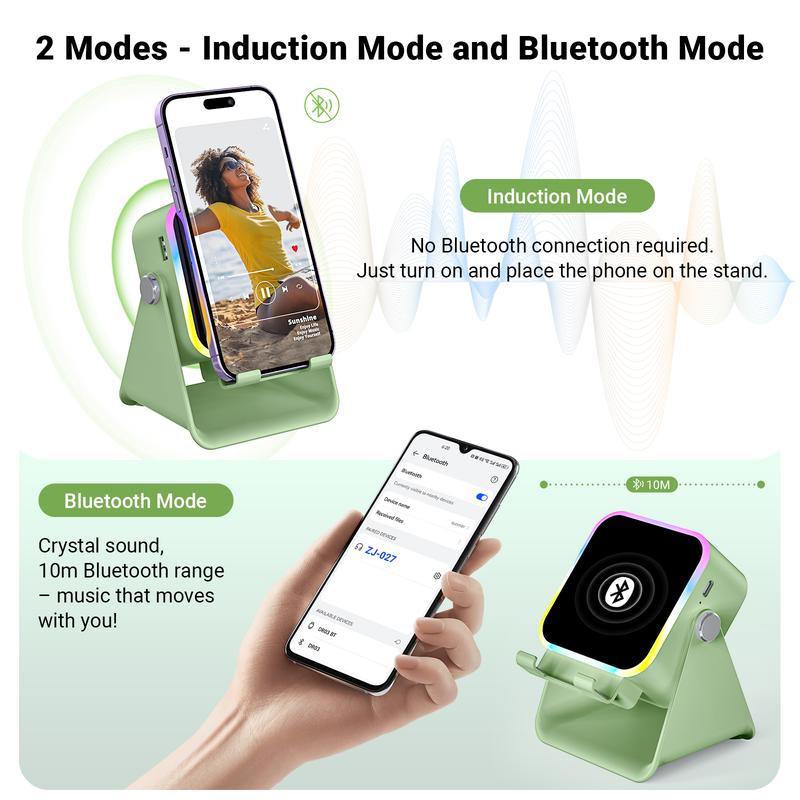 5-in-1 Wireless Induction Speaker Stand