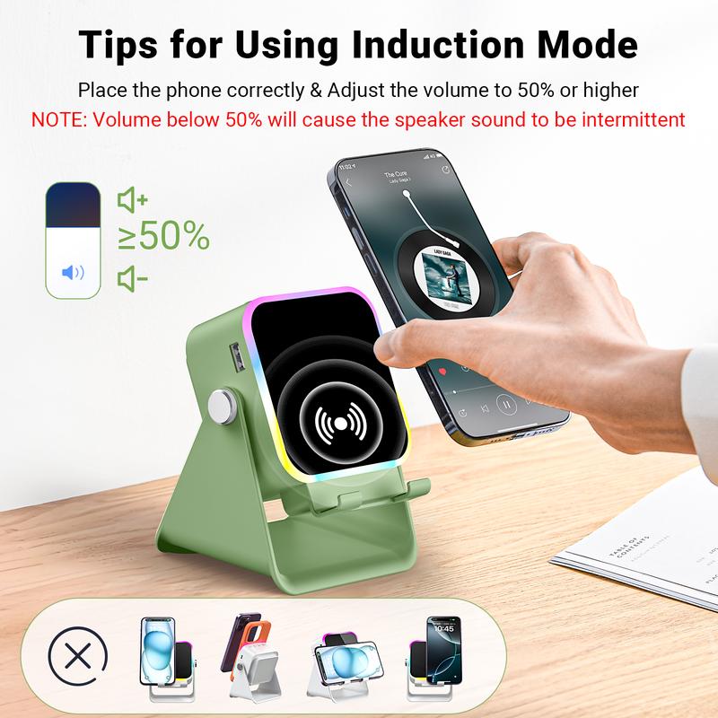 5-in-1 Wireless Induction Speaker Stand